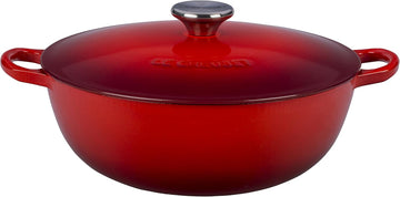 Le Creuset Marmite Cast Iron Soup Pot Casserole With Lid 26cm Cerise